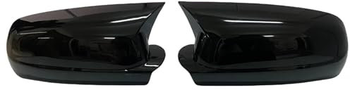 Rückspiegelkappe Für VW Für Passat B5 1999-2004 Rückspiegel Abdeckung Horn Rück Auto Caps Shell Trim Außenspiegel Spiegelkappen(Gloss Black)