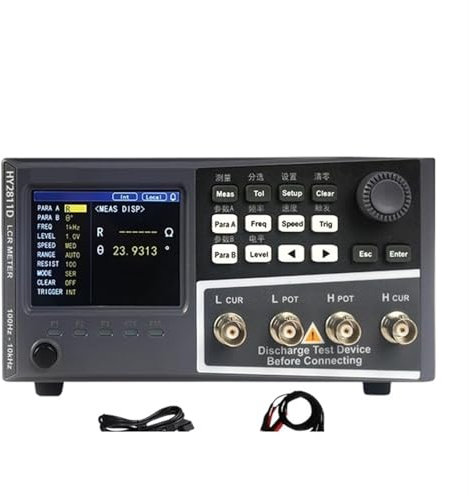 BASSFLY Multimètre Testeur de Pont numérique HY2810D Résistance de condensateur d'inductance LCR de Haute précision Lecture précise(HY2811D)
