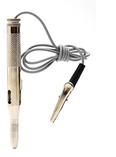 Pluma de prueba eléctrica de coche 6V / 12V / 24V Probador de batería del automóvil Circuito de automóvil Circuito de relé Tester Accesorios for automóviles Prueba eléctrica ,Fuerte Durabilidad(SILVER