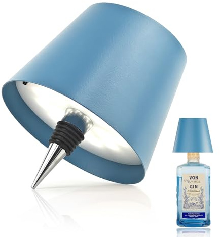 MU LIN lampada bottiglia ricaricabile,lampada da tavolo senza fili,Controllo Touch da 3 Modalita Temperatura di Colore, Dimmerabile, per Soggiorno, Ristorante
