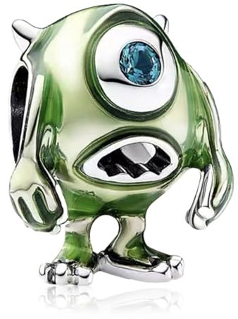 MGIUL Charms Plata de ley 925 Pulseras de dibujos animados Animal Perro Flor Camaleón Amor Perlas Halloween Cumpleaños Navidad Joyería Regalo para Mujeres, Plata de ley, Circonita cúbica