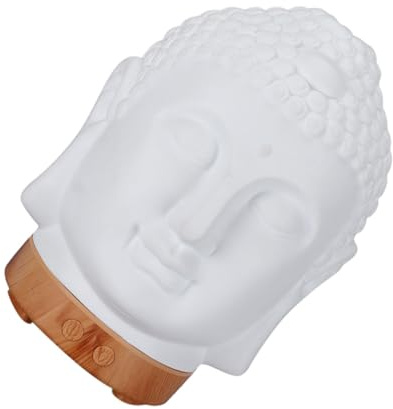 Difusor de Aroma Cabeza de Buda de Cerámica Blanco 1pieza