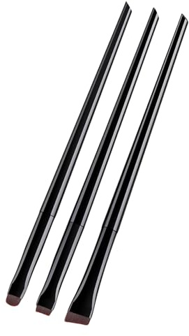 Lot de 3 pinceaux de maquillage de voyage pour fard à paupières, pinceaux cosmétiques portables pour cils et fard à paupières, maquillage quotidien essentiel