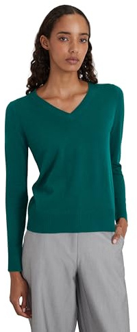 Style & Republic Pull élégant à col en V en cachemire pour femme en 100 % cachemire - Votre pull en tricot douillet de qualité supérieure pour des moments élégants d'automne et d'hiver