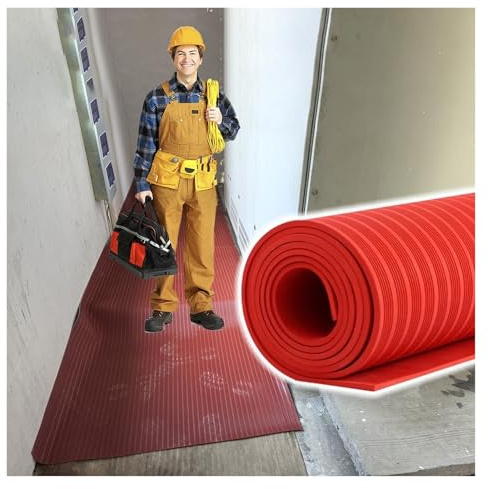 JYHHCYS Alfombra de Goma Tapete Aislante Eléctrico De Caucho para Alta Tensión, Sala De Distribución Tapetes Aislantes No Conductores, Tamaño Personalizado, Uso Comercial(18' x 3 1/5' x 1/4)