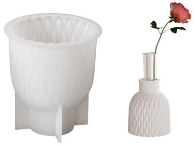 Vaso decorativo a righe con stampo in silicone facile da usare, tubo idroponico, adatto per coltura idroponica e progetti di decorazione per ufficio