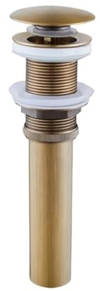 Valvula Click clack Lavabo Desagüe emergente for Lavabo de Bronce Antiguo, Clic-clac latón y Cobre con colador Drenaje for Fregadero Recipiente desbordamiento(ZR2002-6)