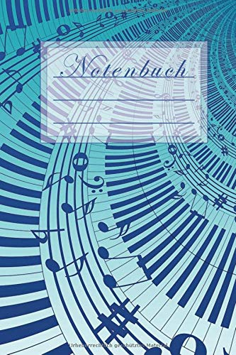 Notenbuch: Notenbuch für Musiker und Komponisten/ 50 Seiten /Blanko Staff Papier/ Manuskript Papier /Piano /Gitarre/ Violine/ Keyboard / 6x9 Forma DIN A5/Soft Cover matt