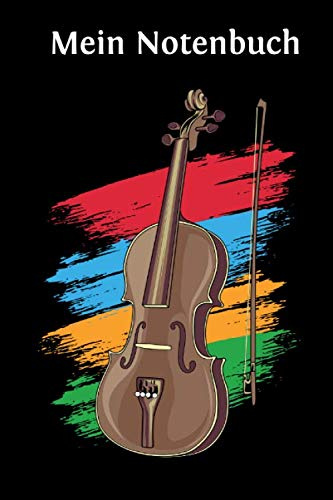 Mein Notenbuch: A5 Musikheft | Notenheft | Notenblock mit Notenlinien für Geiger, Musiker, Lehrer und Schüler und Studenten