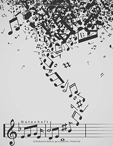 Notenheft: Notenheft zum Selberschreiben/Notenheft blanko/ Notizbuch für Lehrer Musiker und Komponisten/ 80 Seiten /Blanko Notenpapier Manuskript /Piano /Gitarre/ Violine/ Keyboard / DIN A4/Soft Cover