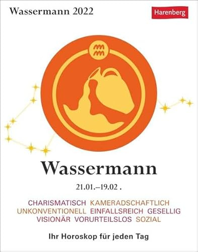 Wassermann Kalender 2022: Ihr Horoskop für jeden Tag