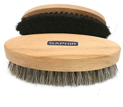 Saphir SPAZZOLA LUCIDANTE 100% crine di cavallo OVALE schuhputzbürste PICCOLO - chiaro, One Size