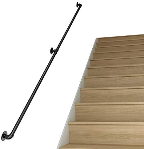 Fer Forge Rampe Escalier Intérieur, kit Garde-corps Terrasse Extérieur Fenetre Balcon - Balustrade Supports rampe d'escalier main courante for personnes âgées handicapées, 30-300CM ( Size : 80cm )