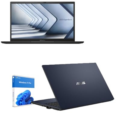 ASUS Notebook Expertbook Intel i3-1315u 4.5 Ghz 15,6 Full Hd, Ram 16Gb Ddr5, Ssd Nvme 1Tb, Hdmi, Usb 3.0, Wifi,Bluetooth, Webcam, Win 11 Pro, Libre Office, Pronto all'uso, garanzia Italia