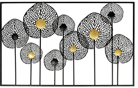 SKASEN® Wanddeko Metall, Wandbild, Deko Wohnzimmer, Metallbild, 80x50cm, Inkl. Befestigungsmaterial, Wanddekoration FELJNA