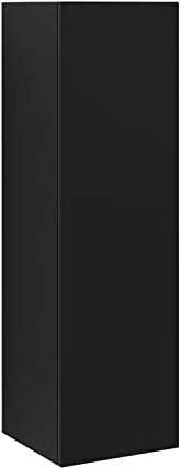 Wuun® Hochschrank 100cm Hängeschrank Badezimmerschrank Wohnwand (Schwarz-Matt)