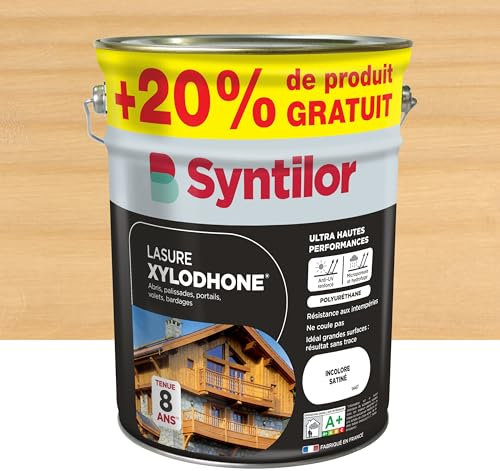 Syntilor - Lasure Xylodhone® Ultra Hautes Performances 8 Ans Incolore Satiné 5L+20%