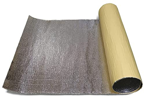 ZAURBA Self-Adhesive Double Aluminium Bubble Foil Insulation Radiator Reflective Shed, Heat Reflector Board Garage Door Insu for Walls Floors Roofs Insulating Wrap Foil (Size : 1x10m)