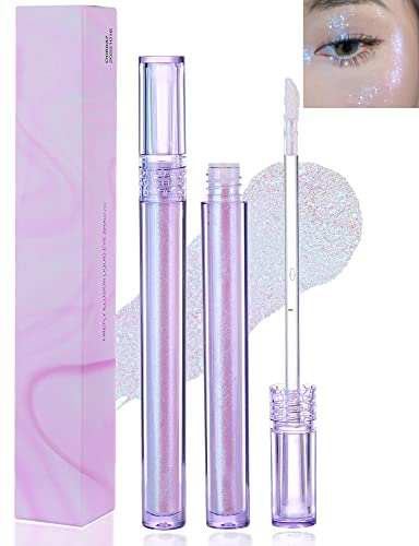 Chameleon Chrome Fard a Paupiere Liquide, Violet Eyeshadow Paillette pour Illuminer vos Yeux, Waterproof et Durable, Shimmer Ombre a Paupiere Colorées Très Pigmentées, Maquillage Coréen pour Femme-S10
