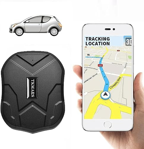 TKMARS 4G GPS Tracker Ohne ABO GPS Tracker Auto 160 Tage Standby-Zeit,Auto mit App Stark Magnetisch und Wasserdicht（10000mah）