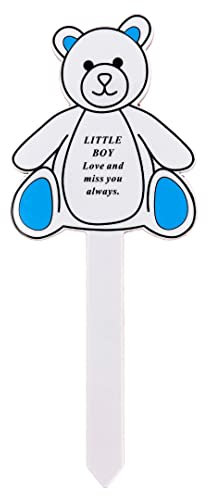 Angraves Little Boy Memorial Baby Child Remembrance Verse Grave Ground Stake Plaque