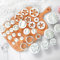Juego de 33 cortadores de fondant, pequeños accesorios para fondant, cortadores de galletas, pequeños cortadores de galletas, mini herramientas para fondant, herramientas de decoración para tartas,