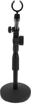 SAFIGLE Conference Desktop Microphone Stand Weighted Disc Mic Stand Adjustable Height and Crossbar for Table Mic for Home Office Video Conferencing