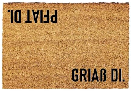 Giftstory Kokosmatte Fußmatte Kokos Griaß di Pfiat di. für Innen und Außen 60x40 Fussmatte Haustür - Willkommen Doormat Mat Lustig Türmatte - Geschenk Gift Gadget