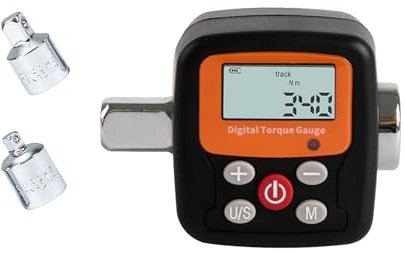 Beslands Digital Torque Adapter 1/2” - 340Nm Digital Torque Wrench with 1/4 3/8 Adapters, Buzzer and Backlight