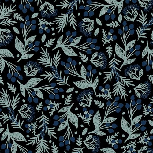 Yullpaper Blumentapete Vintage Selbstklebende Tapete Grün/Blau Klebefolie Möbel Muster Wand Tapeten Wohnzimmer Wasserfest Tapete Blumen/Blätter Möbelfolie Grün/Blau Selbstklebend 44,5cm X 300cm