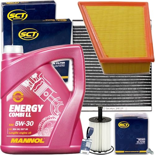 Inspektionspaket+Mannol 5W30 Öl | SB2246+SAK123+SH4771L+588.670.09+Mn+Combi LL 5W30 für Polo 9N Roomster 5J Fabia 6Y 545