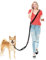 Hands Free Dog Lead for All Shapes - 6.5-9.8ft Dual Adjustable Buckle Cross Body With Padded Handle for 1 or 2 Medium/Large Dogs, 18-110LBS, Black