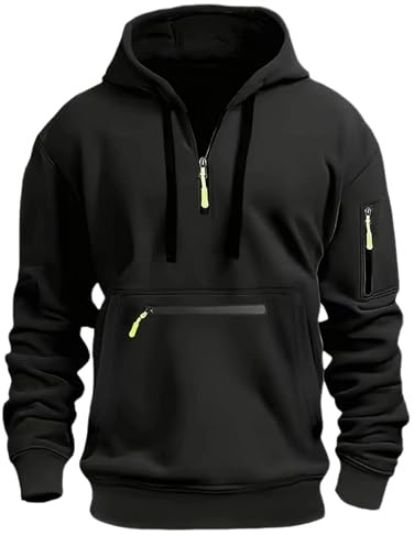 riou Sudadera Hombre con Capucha y Cremallera Chaqueta Deportiva Jersey Manga Larga Techwear Gris Beisbol Divertidas Streetwear Sudaderas con Bolsillo Delgado Ajuste Chándales Blusas