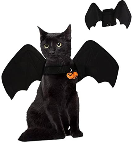 Toddmomy Halloween Fledermaus Kostüm Für Hunde Und Katzen Lustige Tierbekleidung Für Partys Halloween Und Besondere Anlässe Einfach Anzuziehen Robustes Material Für Täglichen Gebrauch