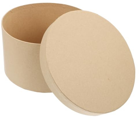 SEWOART Runde Geschenkbox Aus Kraftpapier Mit Deckel Für Süßigkeiten Kekse Und Aufbewahrung Für Feste Geschenkverpackung
