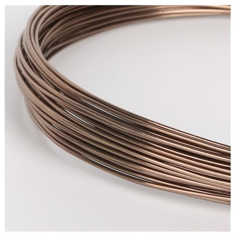 UYFRD Aluminiumdraht, eloxiert, rund, 1 mm/1,5 mm/2 mm/2,5 mm, vielseitiger lackierter Aluminium-Metalldraht, für DIY-Schmuck (braun, 1 mm, 10 m)