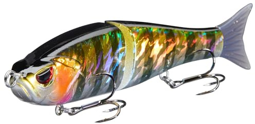 Bassdash SwimShad Glide Baits - Señuelo Articulado Deslizante para Pesca de Lubina, Lucio, Salmón, Trucha y Muskellunge