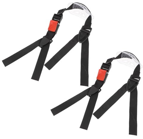 Sangle pour Casque de Chantier Réglable Noire, Lot de 2 Pièces