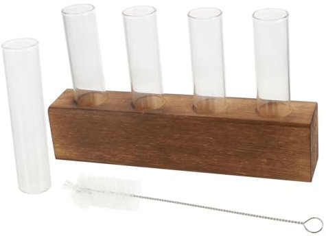 CAXUSD Pflanzenterrarium Aus Holz Und Glas Hydrokultur-pflanzgefäß Mit Tischvasen Für Zuhause