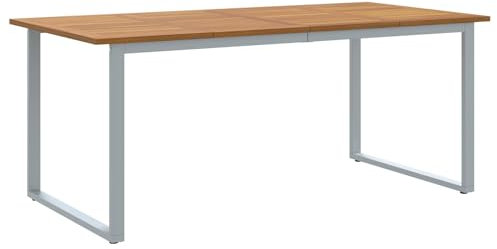 vidaXL Tavolo da Giardino Grigio 180 x 90 x 75 cm