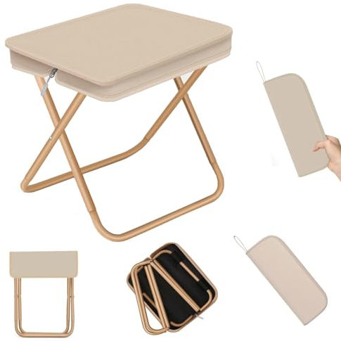 YeahBoom Camping Hocker,Campinghocker Faltbar,Leichter Klapphocker,Leicht Sitz Falthocker,Campinghocker Tragbarer,Tragbarer Klapphocker,Hocker Klappbar für Wandern Garten Angeln Grillen Strand