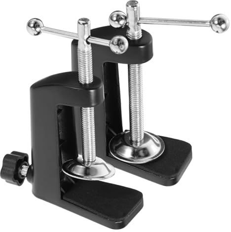 Alipis 2 Pezzi Porta Tablet Per Cellulare Morsetto Per Montaggio Su Tavolo Per Microfono Supporto Per Telefono Con Morsetto Da Tavolo Morsetto Per Microfono Da Tavolo Ferro Da Stiro Nero