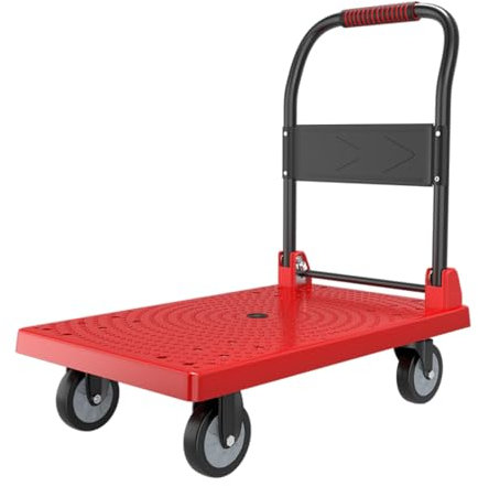 Carrello con piattaforma pieghevole resistente, per carico e stoccaggio efficienti in garage e magazzini, capacità 250 kg