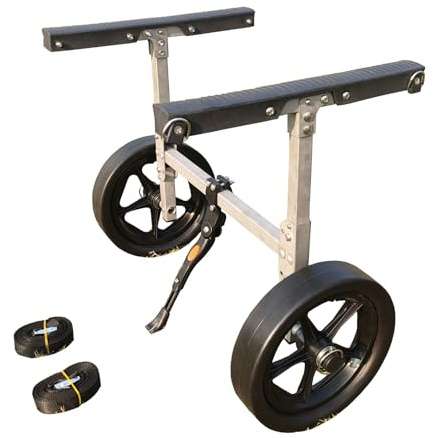 Kajakwagen – tragbarer, faltbarer, robuster Rollwagen zum Tragen von Kajaks, Kanus, Paddleboards, Schwimmmatten und Jon-Booten, 50 kg Tragkraft
