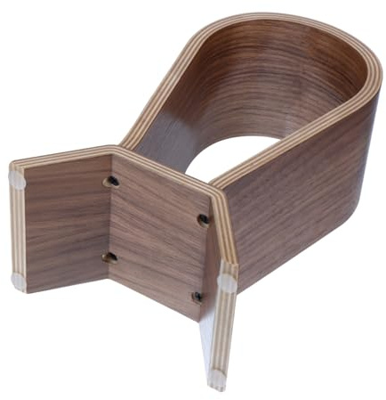 NUOBESTY Walnut Solid Wood Headphone Stand for Desk Natural Wood Headset Rack Elegant Headset Display Holder for Gaming Office Use