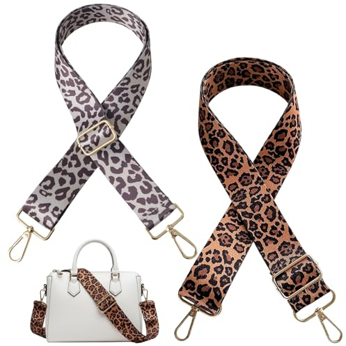 2 Stück Taschengurte Zum Wechseln, Schultergurt Für Taschen, Gurt Für Umhängetasche, Grau Und Braun, Stilvolle Taschenriemen Für Damen