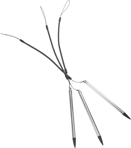 DOITOOL 3 Pezzi Penna Stilo per Touchscreen Resistivo Corda a Molla, Punta Dura, Impugnatura Confortevole in Plastico e Alluminio, per Uso Quotidiano e Professionale