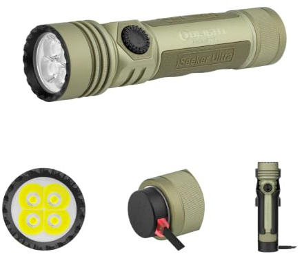 OLIGHT Seeker Ultra Torch Rechargeable, 4800 Lumens High Power Flashlight | 6 Light Modes, USB-C and Magnetic Dual Charging, 265M Throw, Waterproof, Super Bright for Camping,Hiking,Searching,emergency