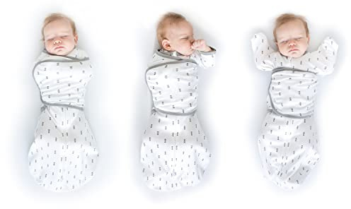 SwaddleDesigns 6-Way Omni Swaddle Sack, Arms Up Swaddle for Newborn, More Options to Calm Startle Reflex, Improves Sleep, Easy Transition Baby Sleep Sack, Small, 0-3 Mo, 6-14 lbs, Tiny Arrows Black