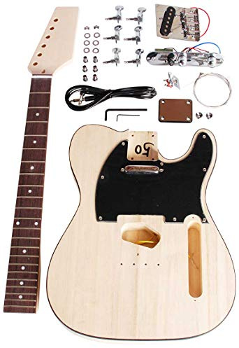 Beaton BT-DIY-TL-12 - Selbstbau Gitarrenkit,Tele Edition, alles ist enthalten, um Ihre eigene Gitarre zu bauen